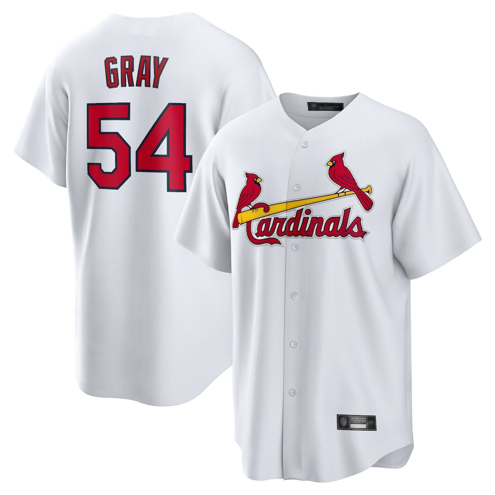 Vanessashop  St. Louis Cardinals #54 Sonny Gray Player White Home Game Stitched Jerseys