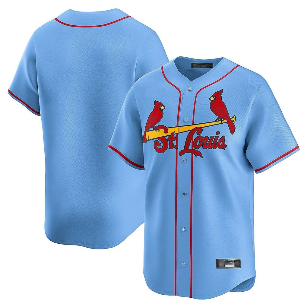 Vanessashop  St. Louis Cardinals Blank Player Light Blue Home Limited Stitched Jerseys