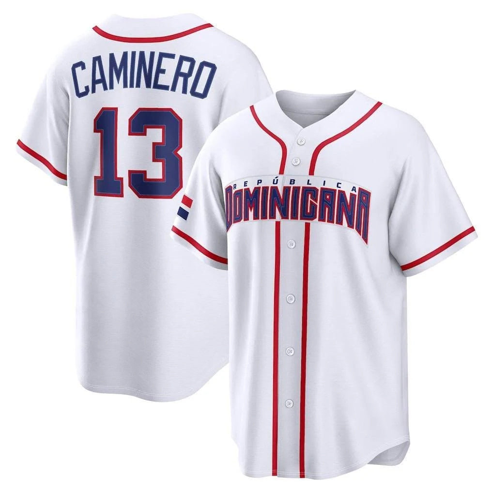 Vanessashop T.Bay Rays #13 Junior Caminero Player White 2026 World Classic Limited Stitched Jerseys