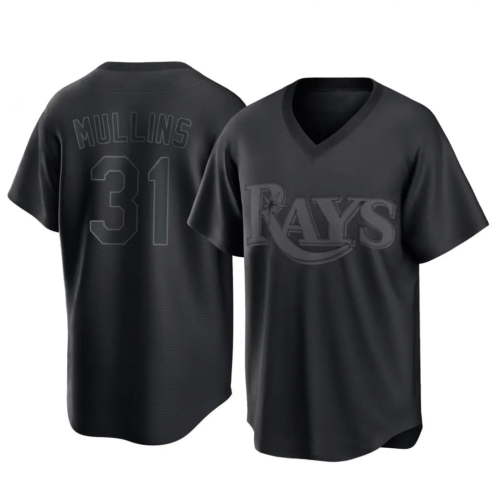 Vanessashop T.Bay Rays #31 Cedric Mullins Player Black Home Game Stitched Jerseys