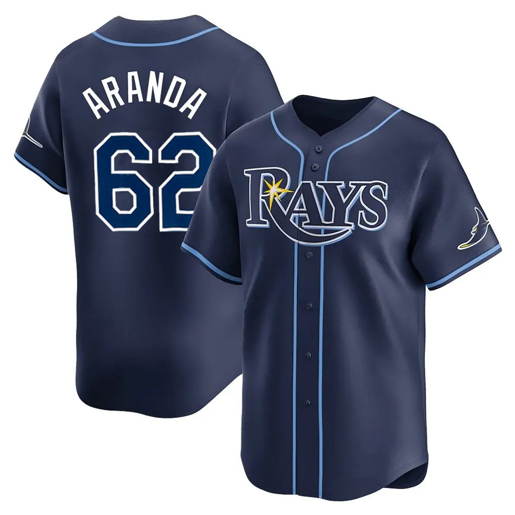 Vanessashop T.Bay Rays #62 Jonathan Aranda Player Navy Home Limited Stitched Jerseys