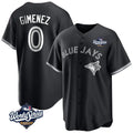 Vanessashop T.Blue Jays #0 Andres Gimenez Player Black 2025 World Series Game Stitched Jerseys