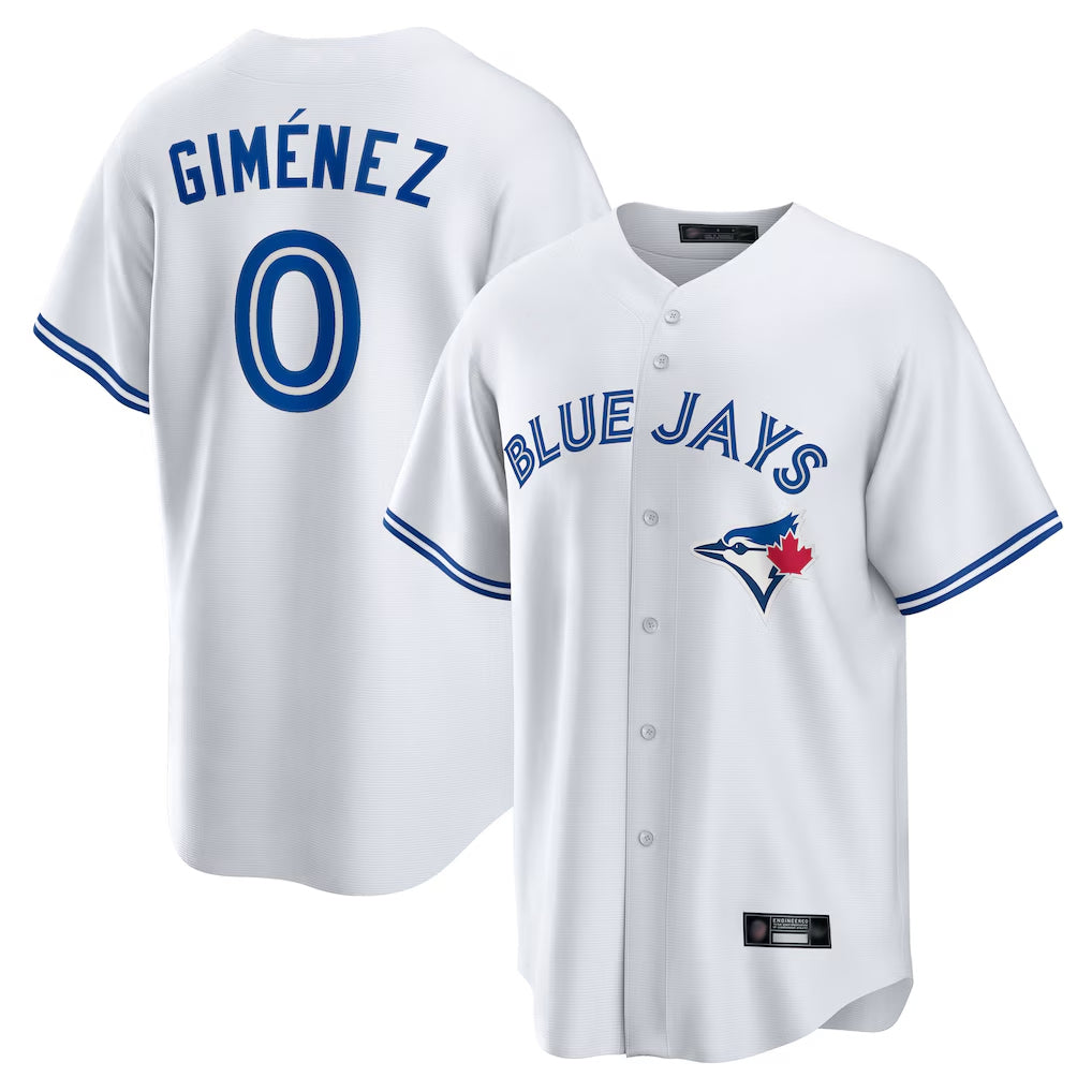 Vanessashop T.Blue Jays #0 Andres Gimenez Player White Home Game Stitched Jerseys