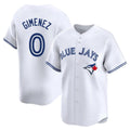 Vanessashop T.Blue Jays #0 Andres Gimenez Player White Home Limited Stitched Jerseys