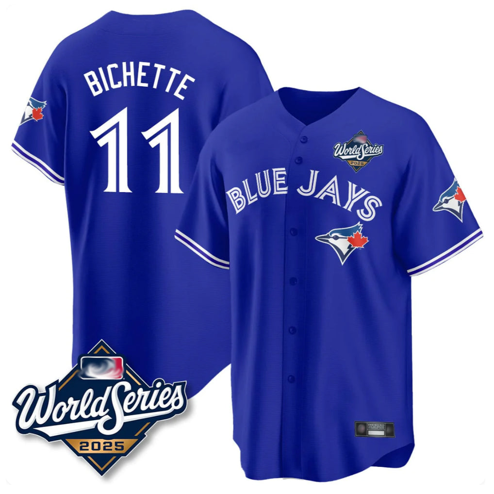 Vanessashop T.Blue Jays #11 Bo Bichette Player Blue 2025 World Series Rush Limited Stitched Jerseys