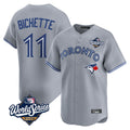 Vanessashop T.Blue Jays #11 Bo Bichette Player Gray 2025 World Series Limited Home Stitched Jerseys