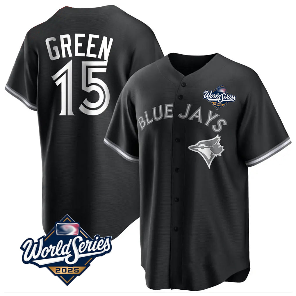 Vanessashop T.Blue Jays #15 Chad Green Player Black 2025 World Series City Connect Limited Stitched Jerseys