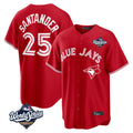 Vanessashop T.Blue Jays #25 Anthony Santander Player Red 2025 World Series Home Limited Stitched Jerseys