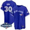 Vanessashop T.Blue Jays #30 Alejandro Kirk Player Royal AL East Division All Stitched Jerseys