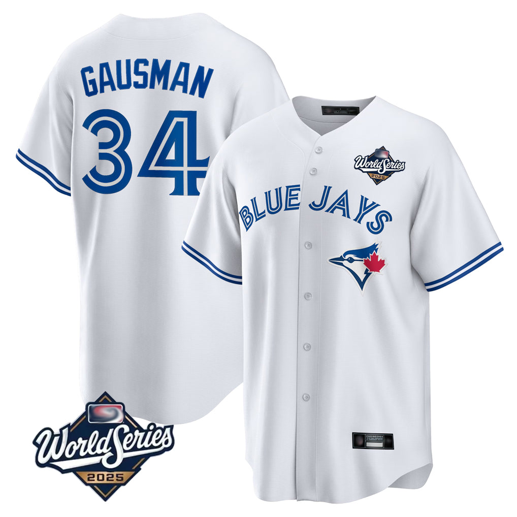 Vanessashop T.Blue Jays #34 Kevin Gausman Player White 2025 American League All Stitched Jersey