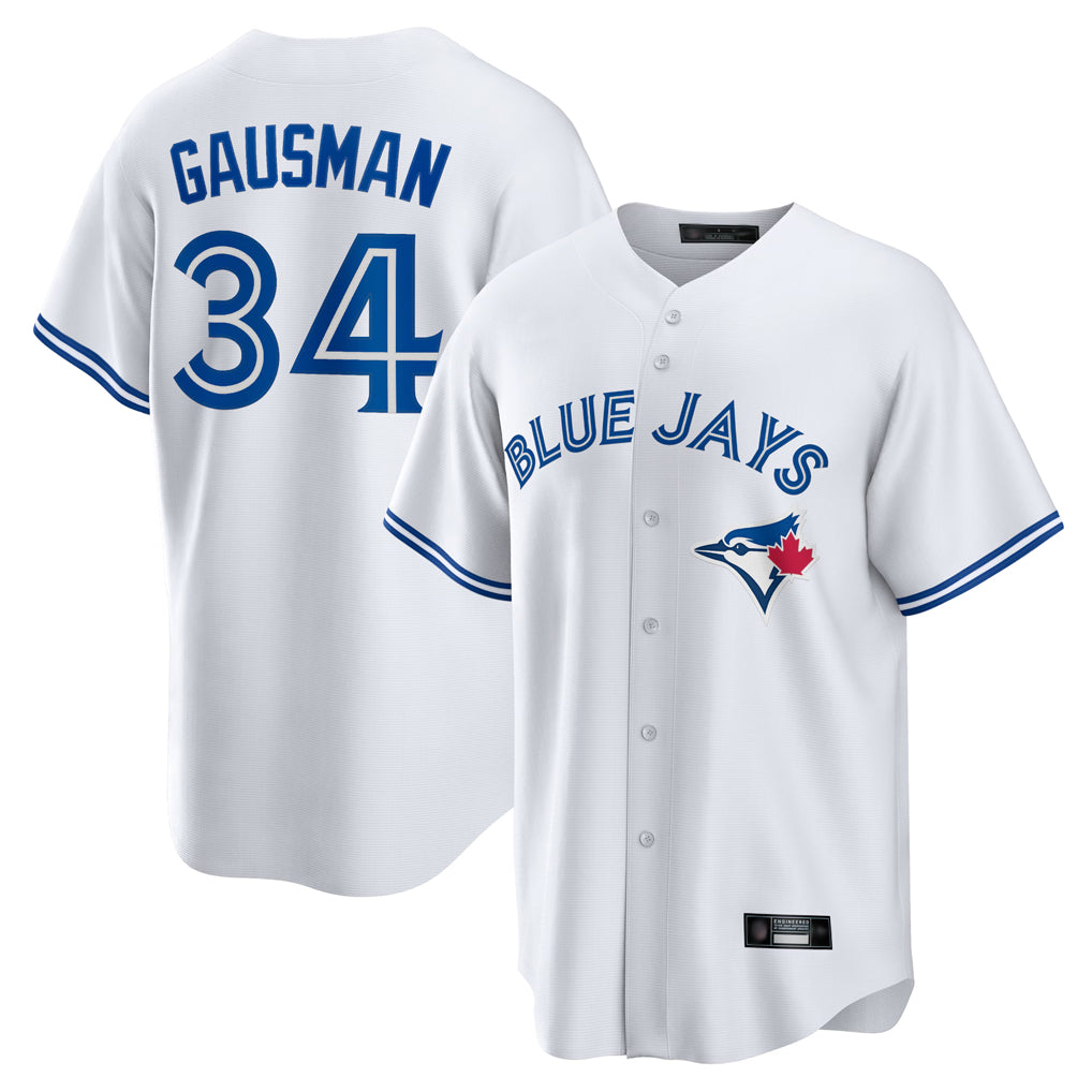Vanessashop T.Blue Jays #34 Kevin Gausman Player White Home Game Stitched Jerseys