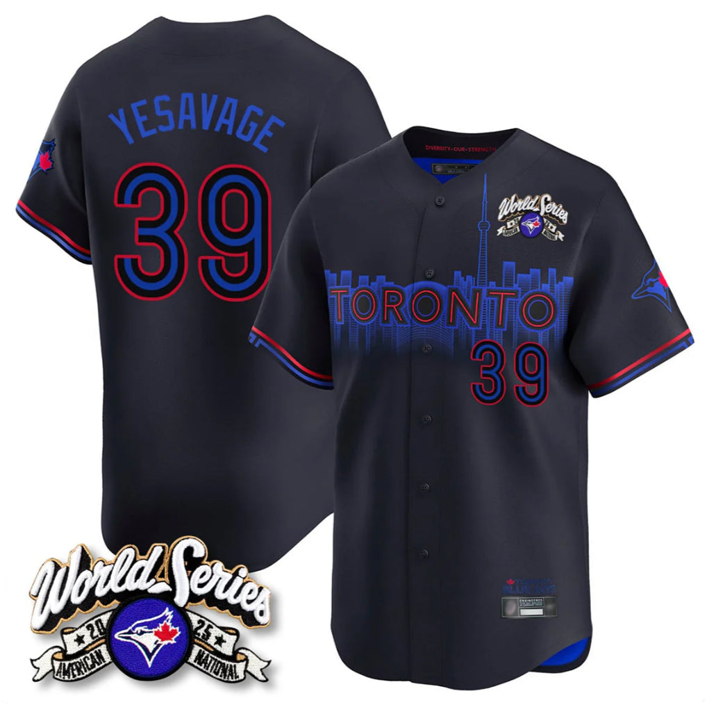 Vanessashop T.Blue Jays #39 Trey Yesavage Player Black 2025 American League Limited All Stitched Jerseys
