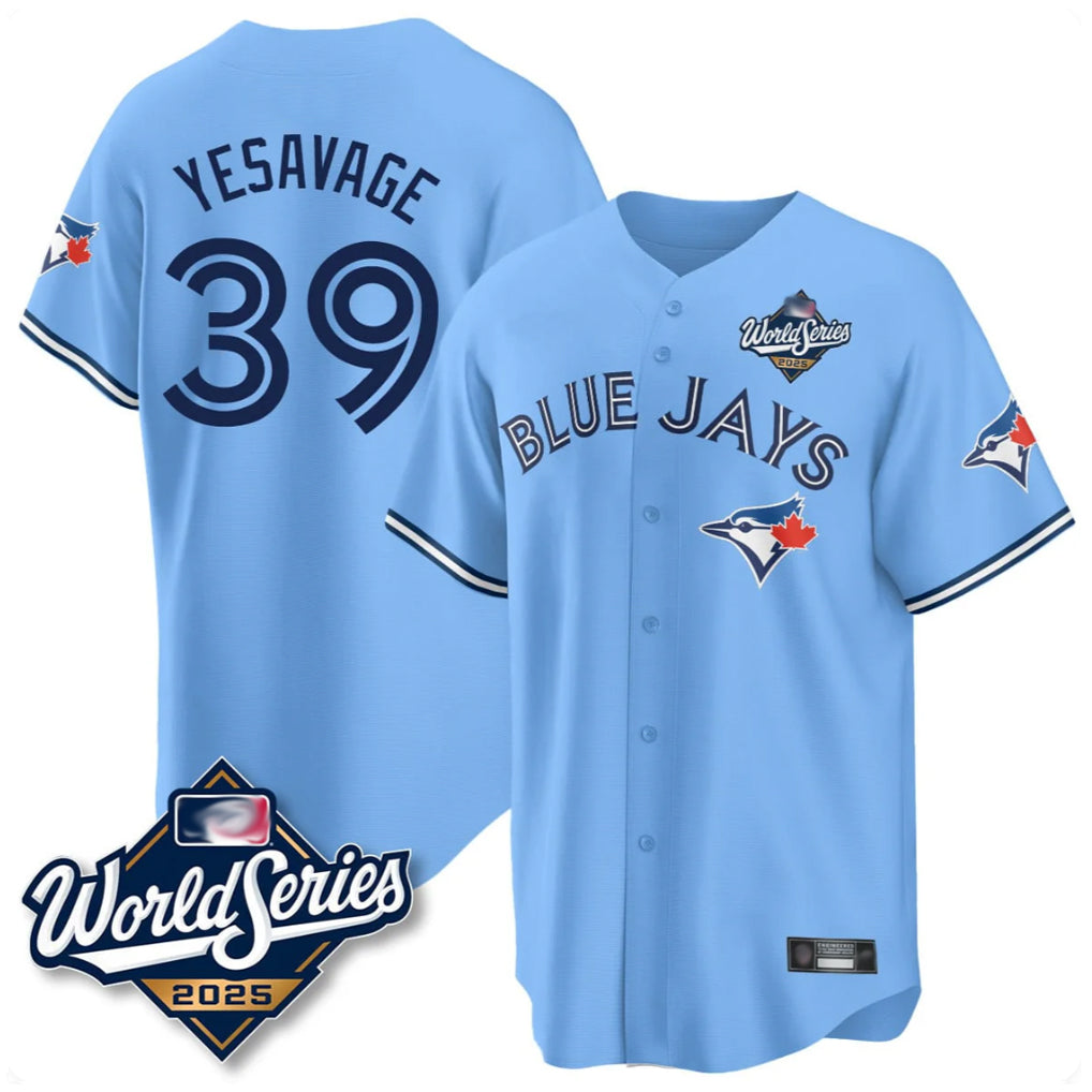 Vanessashop T.Blue Jays #39 Trey Yesavage Player Blue 2025 World Series Limited All Stitched Jerseys