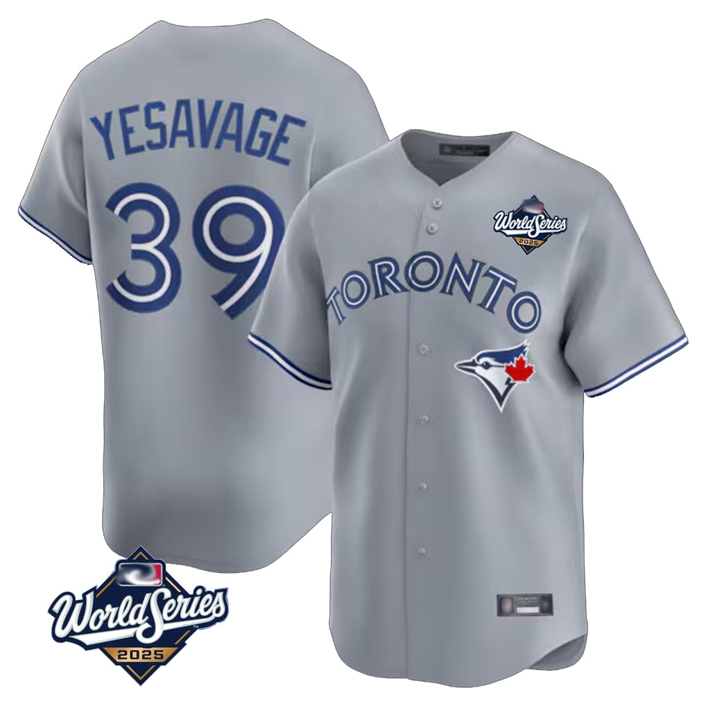 Vanessashop T.Blue Jays #39 Trey Yesavage Player Gray 2025 American League Limited All Stitched Jerseys