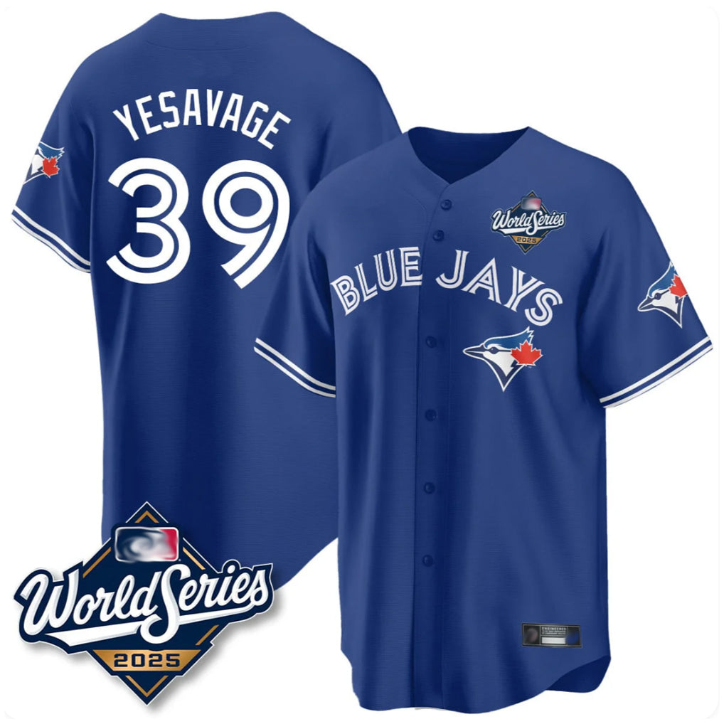 Vanessashop T.Blue Jays #39 Trey Yesavage Player Royal 2025 World Series Limited All Stitched Jerseys