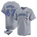 Vanessashop T.Blue Jays #47 Addison Barger Player Gray 2025 World Series Stitched Jerseys