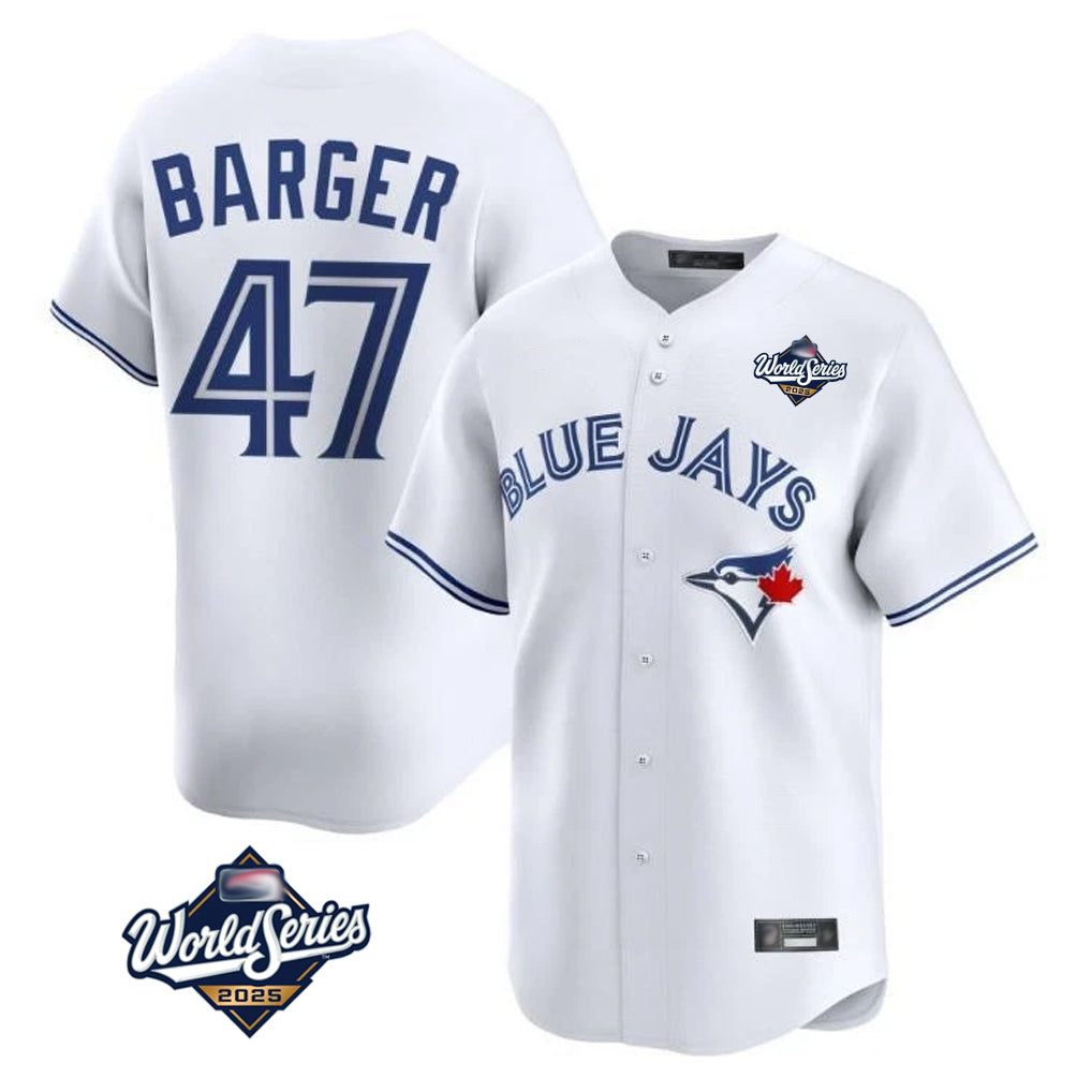 Vanessashop T.Blue Jays #47 Addison Barger Player White 2025 World Series Limited Stitched Jerseys
