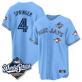 Vanessashop T.Blue Jays #4 George Springer Player Blue 2025 World Series Limited Stitched Jerseys