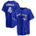 Vanessashop T.Blue Jays #4 George Springer Player Royal Home Game Stitched Jerseys