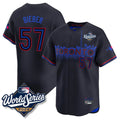 Vanessashop T.Blue Jays #57 Shane Bieber Player Black 2025 World Series City Connect All Stitched Jerseys