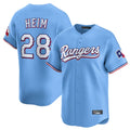Vanessashop T.Rangers #28 Jonah Heim Player Light Blue Home Limited Stitched Jerseys
