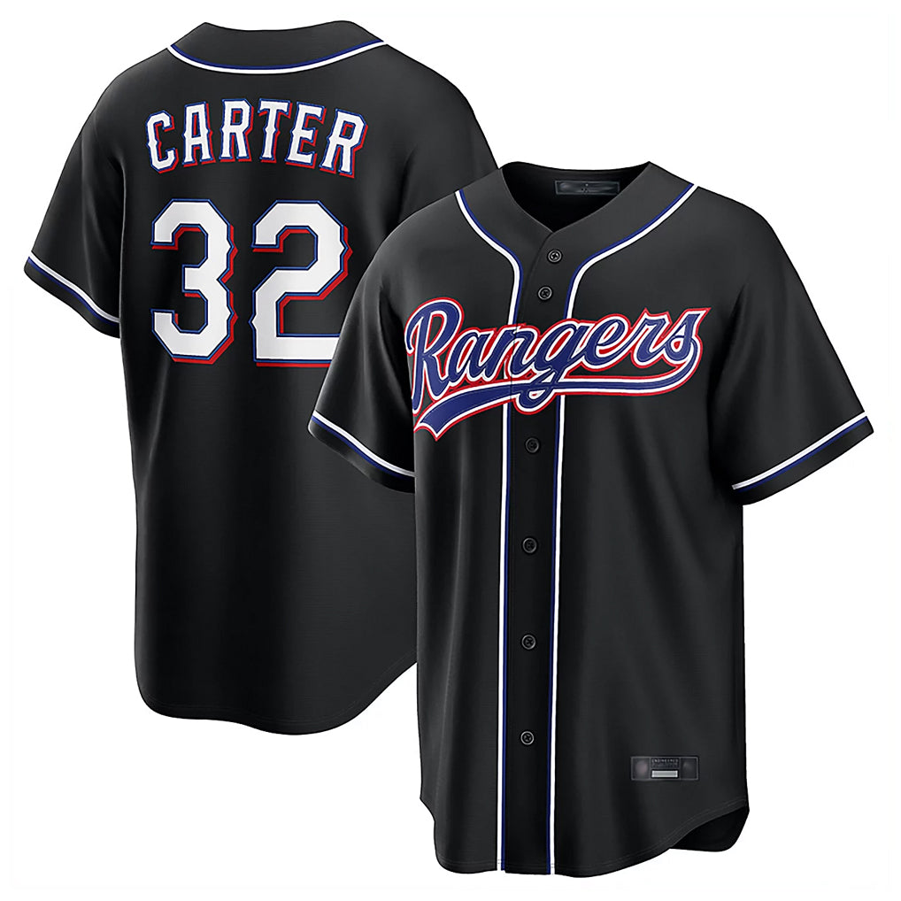 Vanessashop T.Rangers #32 Evan Carter Player Black 2026 Out Fashion Replica Stitched Jerseys