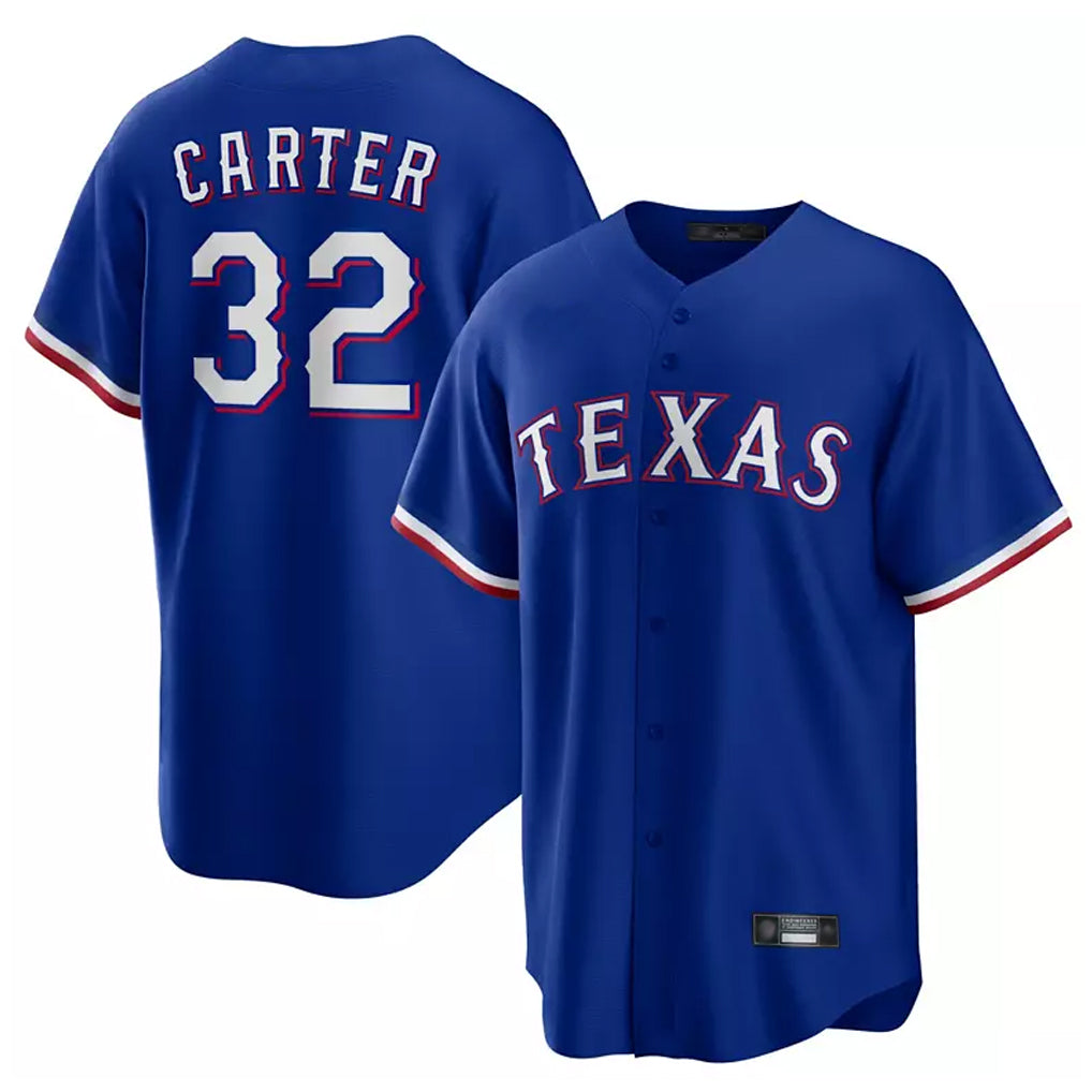 Vanessashop T.Rangers #32 Evan Carter Player Royal Home Limited Stitched Jerseys