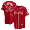 Vanessashop T.Rangers #36 Wyatt Langford Player Red 2026 City Connect Limited Stitched Jerseys
