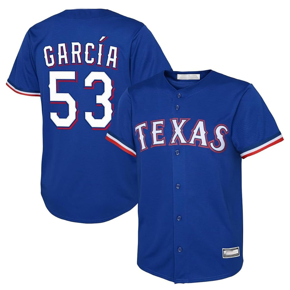 Vanessashop T.Rangers #53 Adolis Garcia Player Royal Home Limited Stitched Jerseys