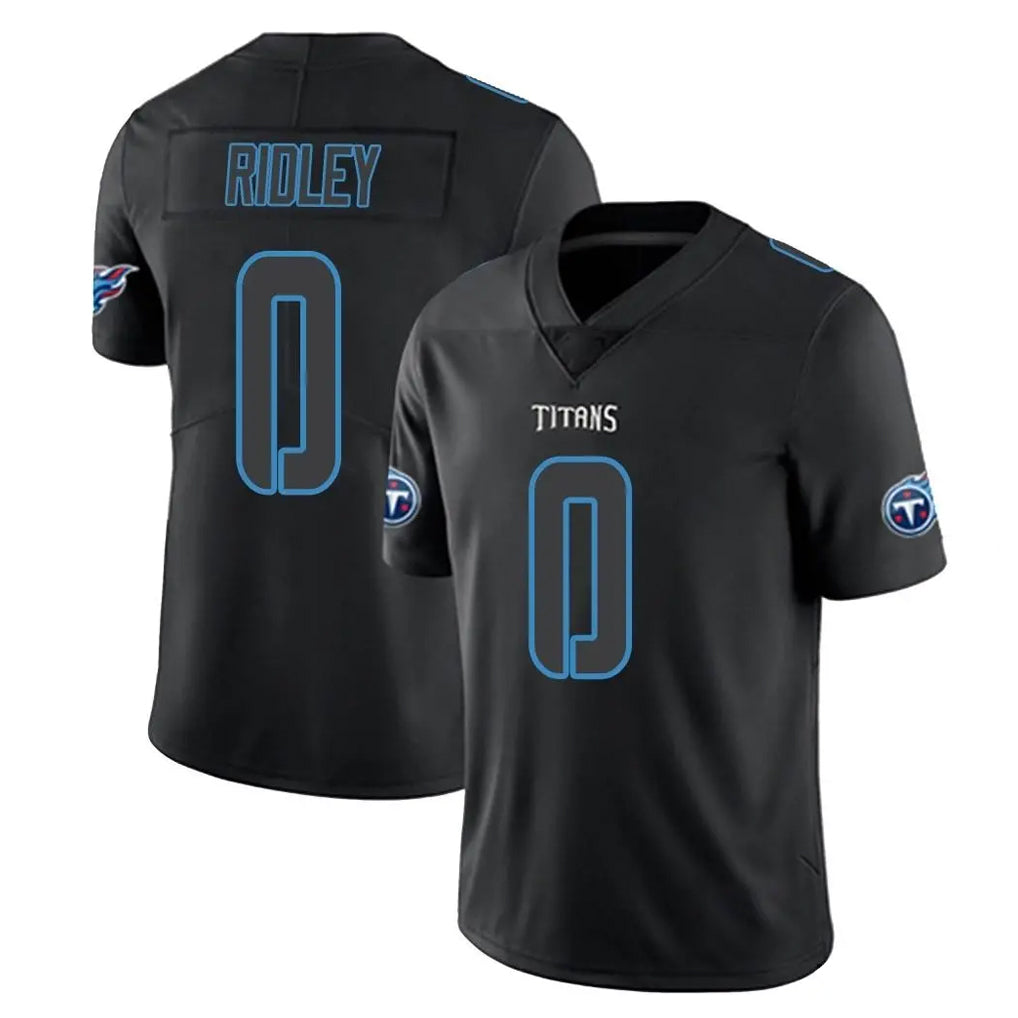 Vanessashop T.Titans #0 Calvin Ridley Player Black Impact Limited Home Game Stitched Jerseys