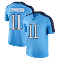 Vanessashop T.Titans #11 Jermaine Johnson II Player Light Blue Limited Color Rush Home Game Stitched Jerseys