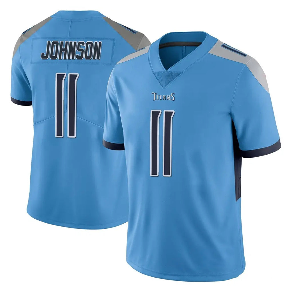 Vanessashop T.Titans #11 Jermaine Johnson II Player Light Blue Limited Vapor Untouchable Home Game Stitched Jerseys