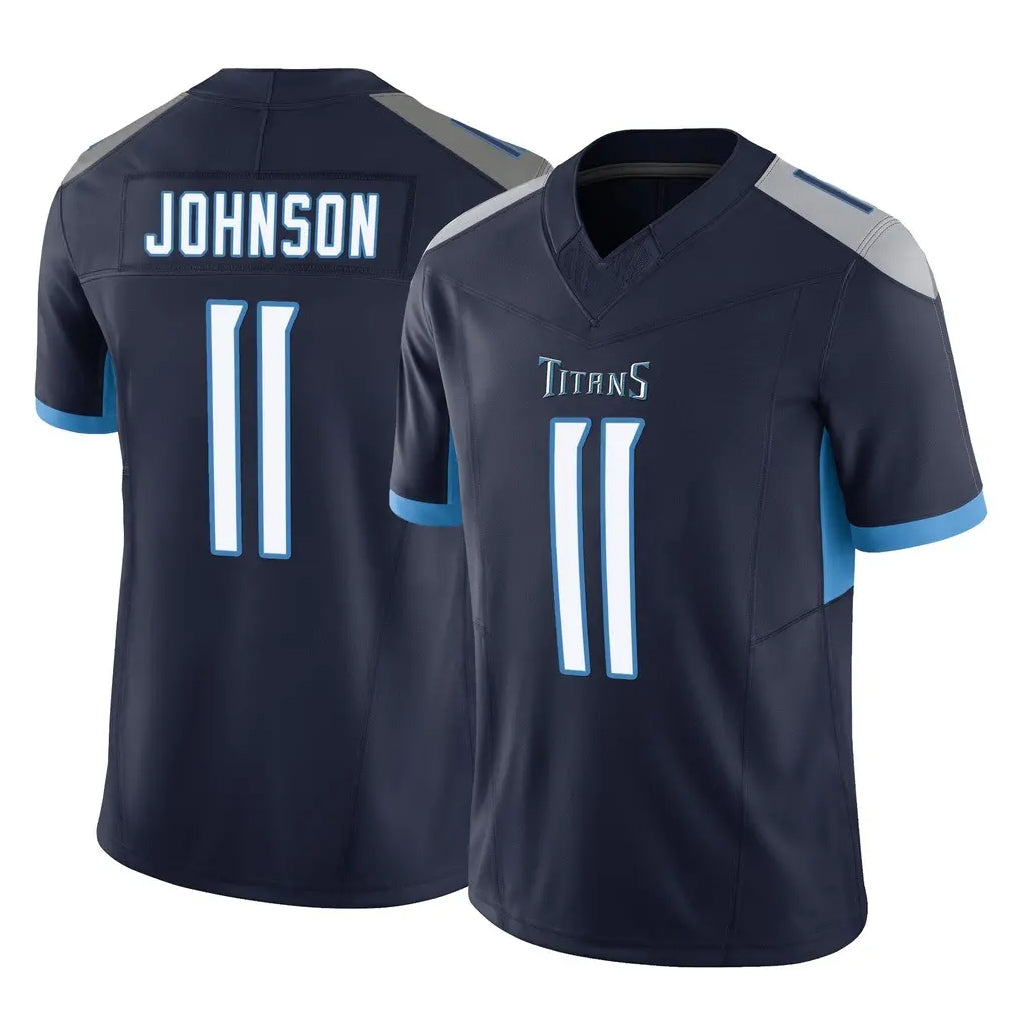 Vanessashop T.Titans #11 Jermaine Johnson II Player Navy Limited Vapor F.U.S.E. Home Game Stitched Jerseys