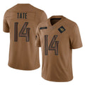 Vanessashop T.Titans #14 Carnell Tate Player Brown Limited Salute to Service Home Game Stitched Jerseys