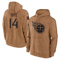 Vanessashop T.Titans #14 Carnell Tate Player Brown Salute To Service Club Pullover Hoodies Home Game Stitched Jerseys