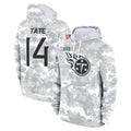 Vanessashop T.Titans #14 Carnell Tate Player Camo Arctic Salute to Service Pullover Hoodies Home Game Stitched Jerseys