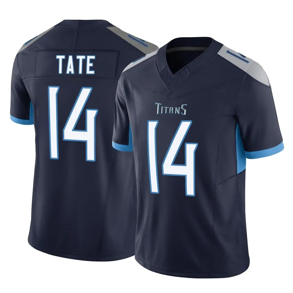 Vanessashop T.Titans #14 Carnell Tate Player Navy Limited Vapor F.U.S.E. Home Game Stitched Jerseys