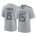 Vanessashop T.Titans #15 Keldric Faulk Player Gray Atmosphere Fashion Home Game Stitched Jerseys