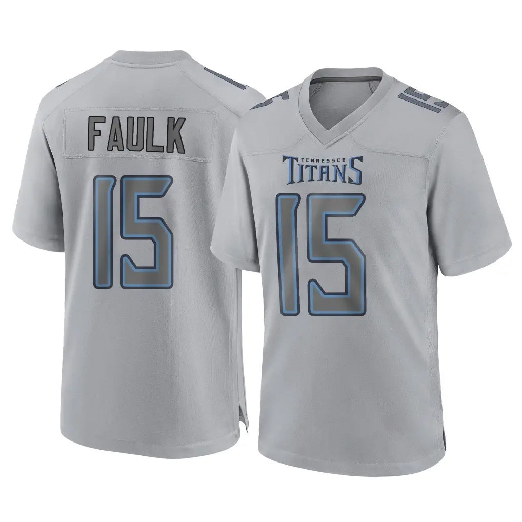 Vanessashop T.Titans #15 Keldric Faulk Player Gray Atmosphere Fashion Home Game Stitched Jerseys