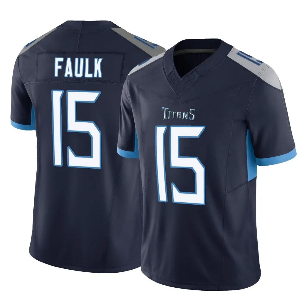 Vanessashop T.Titans #15 Keldric Faulk Player Navy Limited Vapor F.U.S.E. Home Game Stitched Jerseys