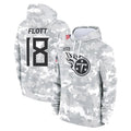 Vanessashop T.Titans #18 Cor'Dale Flott Player Camo Arctic Salute to Service Pullover Hoodies Home Game Stitched Jerseys