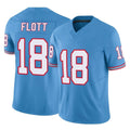 Vanessashop T.Titans #18 Cor'Dale Flott Player Light Blue Limited Vapor F.U.S.E. Home Game Stitched Jerseys