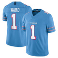 Vanessashop T.Titans #1 Cam Ward Player Light Blue Team Vapor F.U.S.E. Limited Home Game Stitched Jerseys