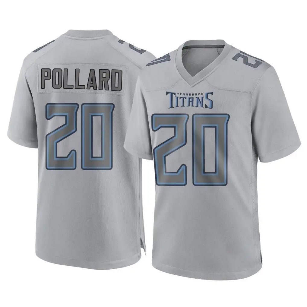 Vanessashop T.Titans #20 Tony Pollard Player Gray Atmosphere Fashion Home Game Stitched Jerseys