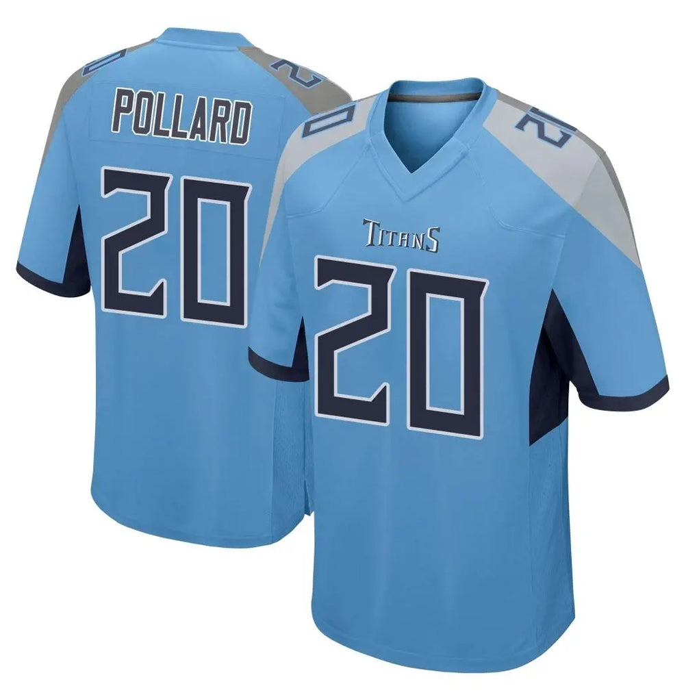 Vanessashop T.Titans #20 Tony Pollard Player Light Blue Home Game Stitched Jerseys
