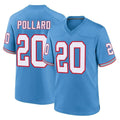 Vanessashop T.Titans #20 Tony Pollard Player Light Blue Oilers Throwback Home Game Stitched Jerseys