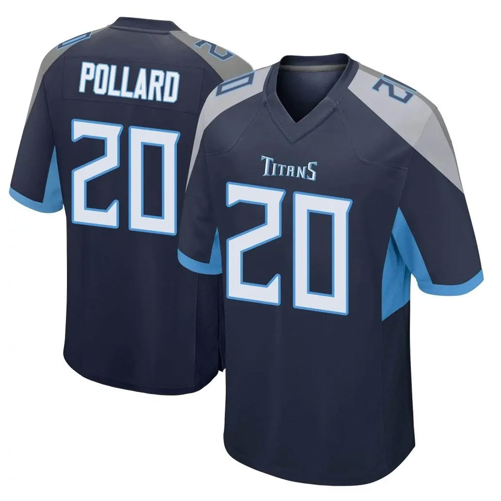 Vanessashop T.Titans #20 Tony Pollard Player Navy Home Game Stitched Jerseys