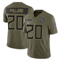 Vanessashop T.Titans #20 Tony Pollard Player Olive Limited 2025 Salute to Service Home Game Stitched Jerseys