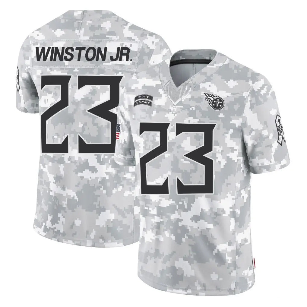 Vanessashop T.Titans #23 Kevin Winston Jr. Player Arctic Camo Limited Salute to Service Home Game Stitched Jerseys