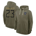 Vanessashop T.Titans #23 Kevin Winston Jr. Player Olive Salute to Service Hoodies Home Game Stitched Jerseys